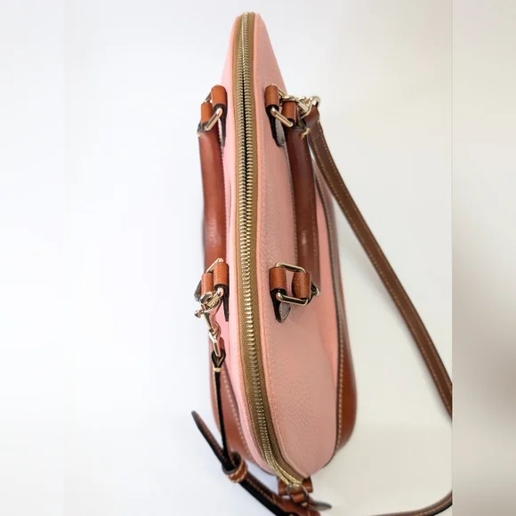 Dooney & Bourke Pink and Brown Satchel